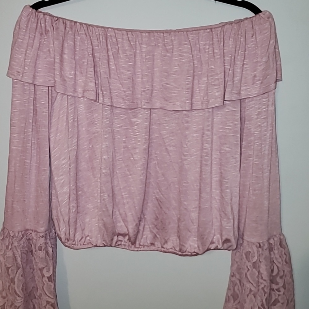 Off the shoulder lace top